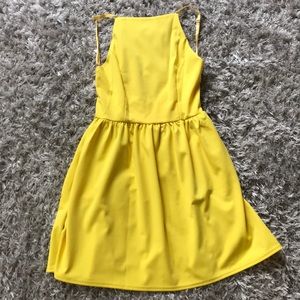 Yellow Dress backless